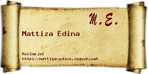 Mattiza Edina névjegykártya